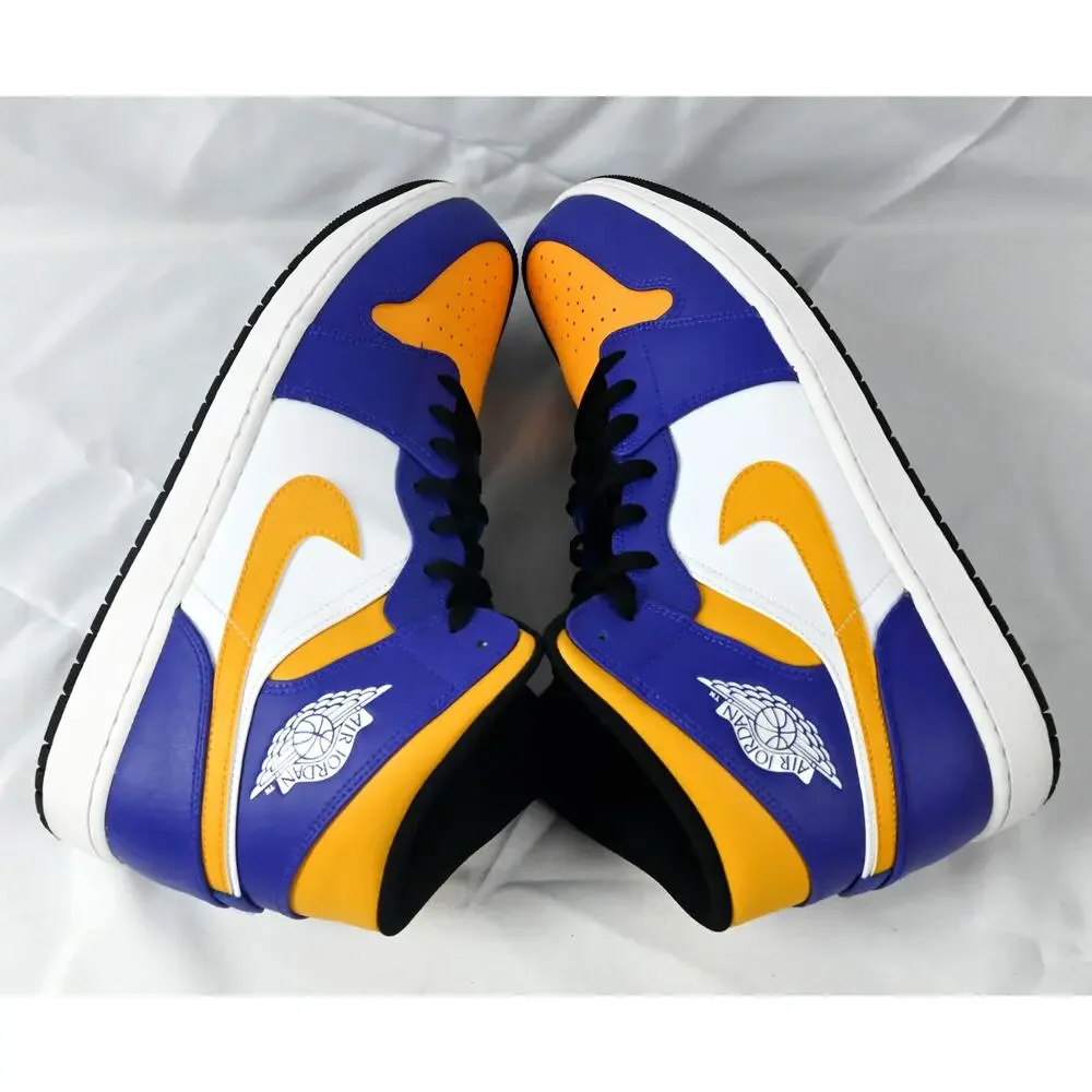 Air Jordan 1 Mid Lakers/LSU! Men's 15 DQ8426-517 W/Box